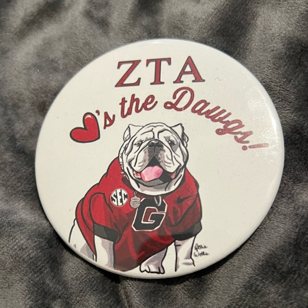 Zeta Tau Alpha ZTA UGA Georgia Bulldogs pin